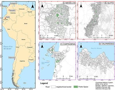 Accessibility to public spaces: Boosting ecosystem services in urban areas in four Latin American cities